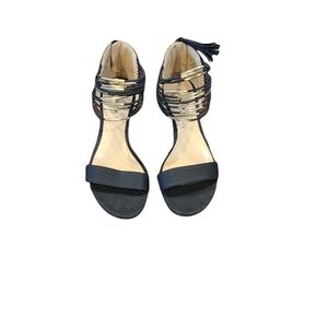 Black and Gold Sandals